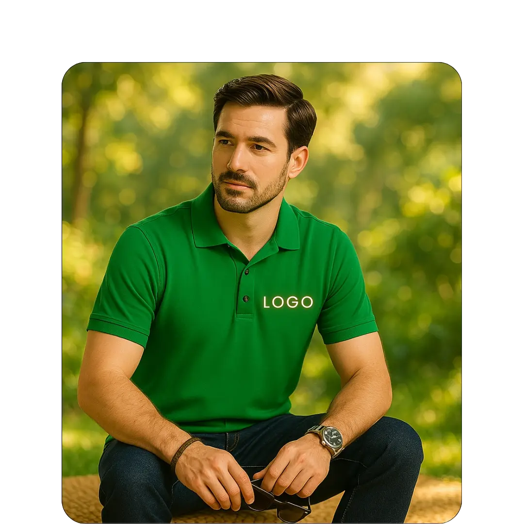 T Shirt 37 Collar T-Shirt - Green