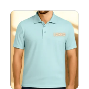 Collar T-Shirt - Mint Blue