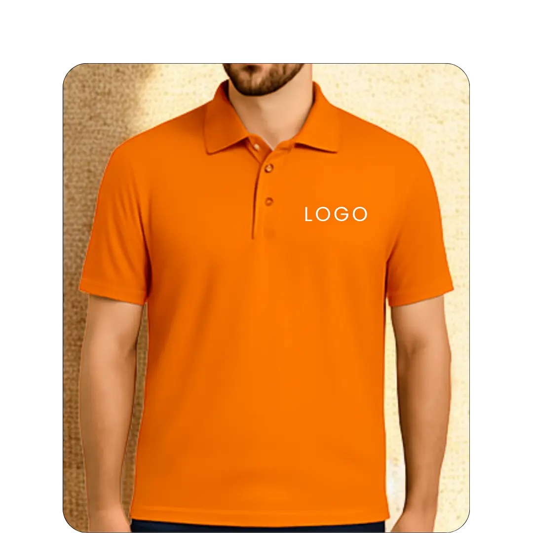 T Shirt 13 Collar T-Shirt - Orange