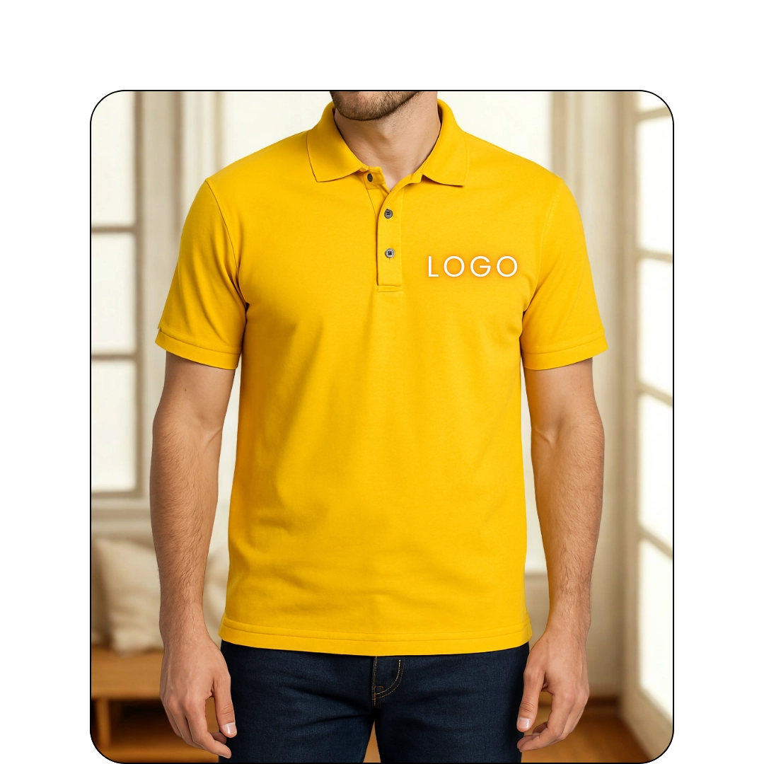 T Shirt 7 Collar T-Shirt - Yellow