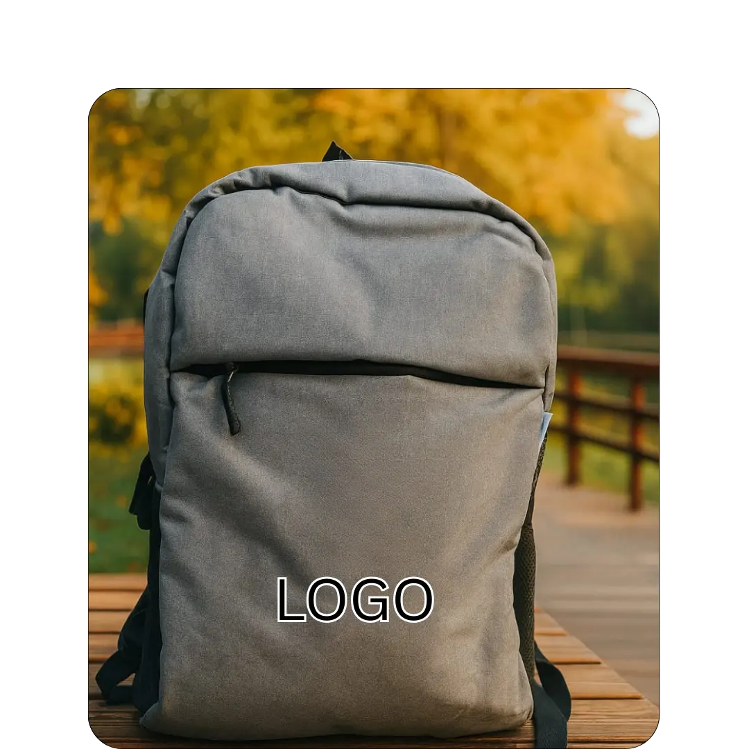 Grey Matt Canvas Backpack
