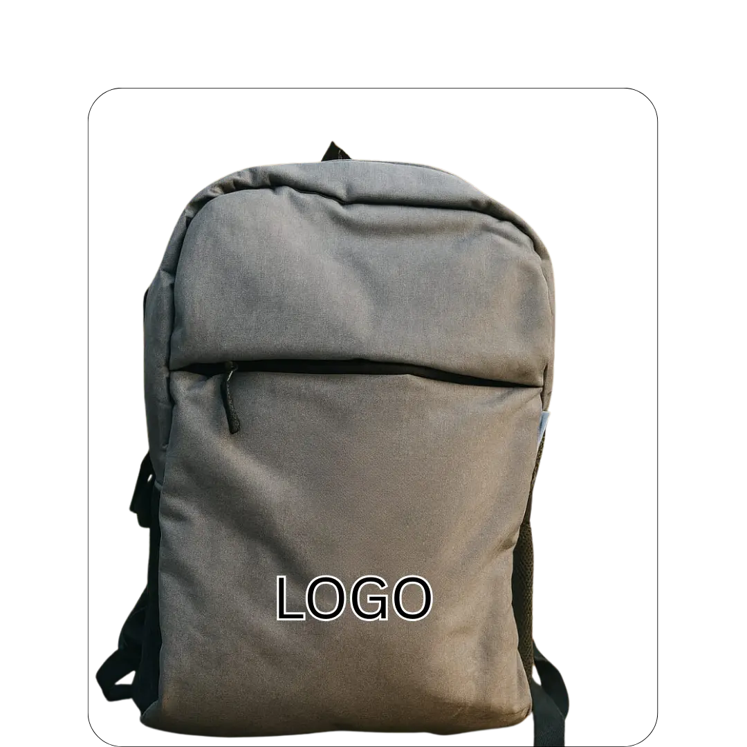 Grey Matt Canvas Backpack