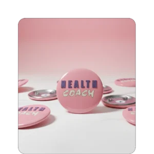 Health Coach Badge (Pink) [Pack of 5]