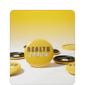 Health Coach Badge (Yellow) [Pack of 5]