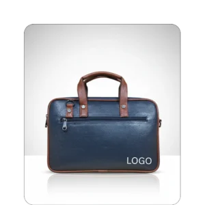 Leather Laptop Bag - Expandable Dual Tone