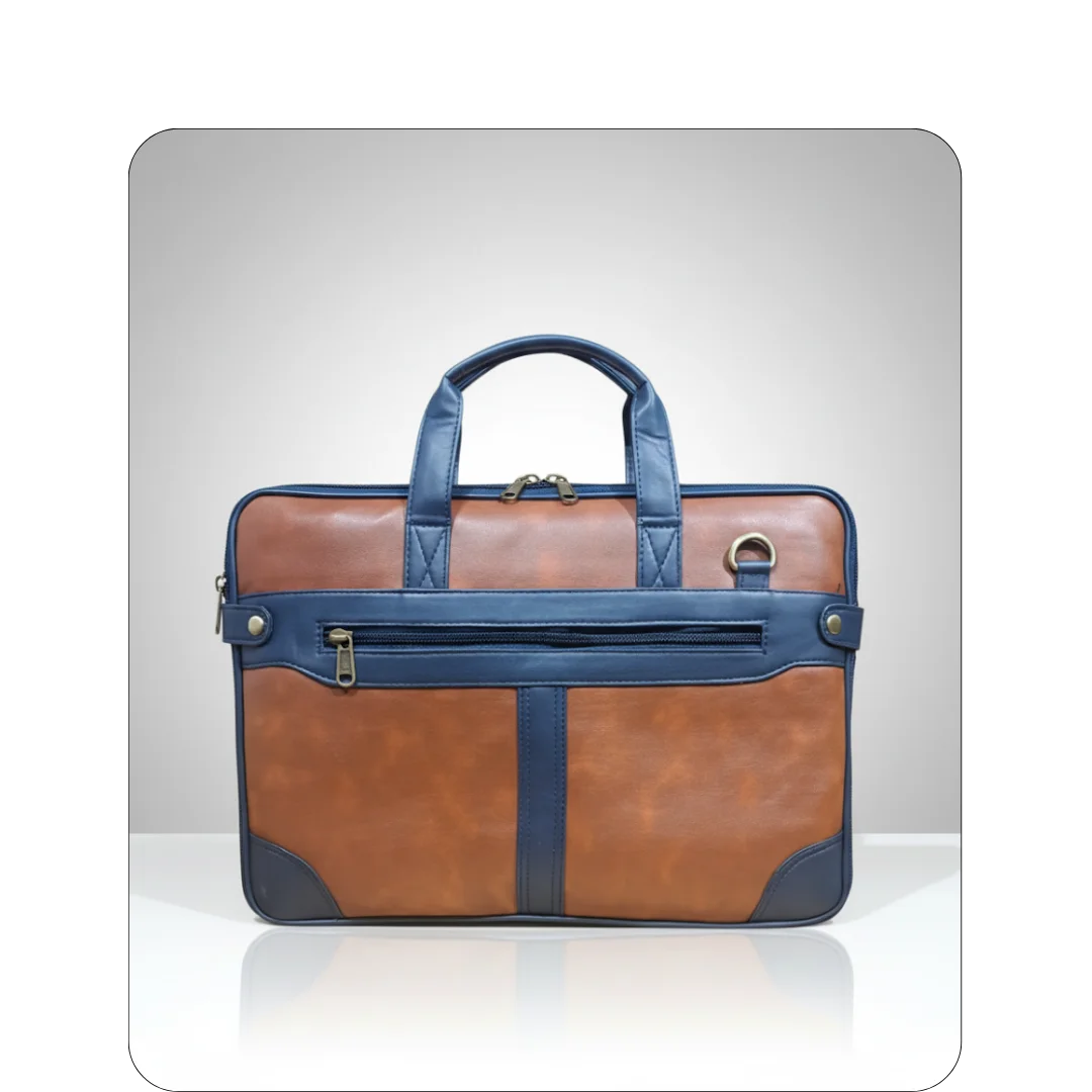 Laptop bag Dual Tone Rexine - Expandable