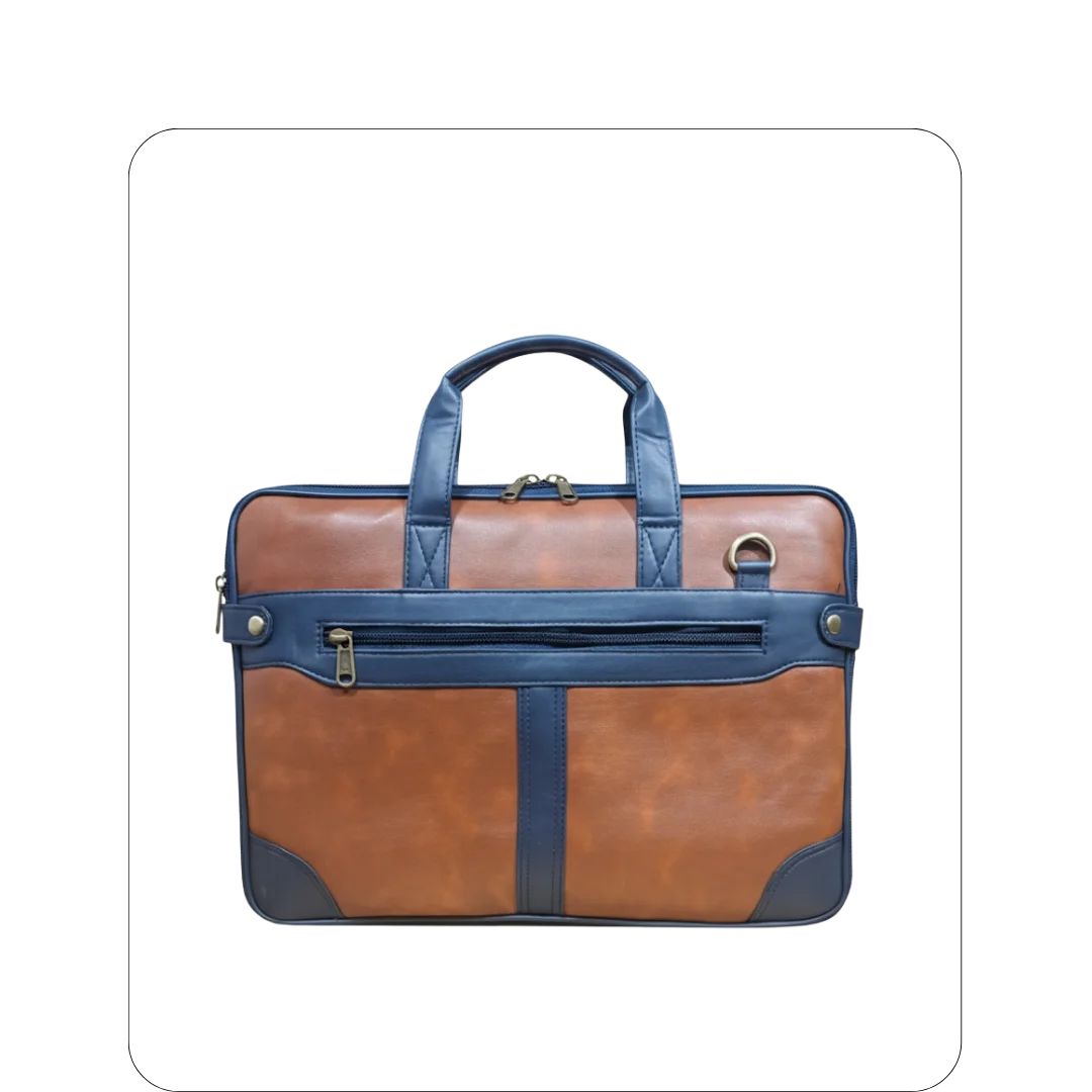 Laptop bag Dual Tone Rexine - Expandable