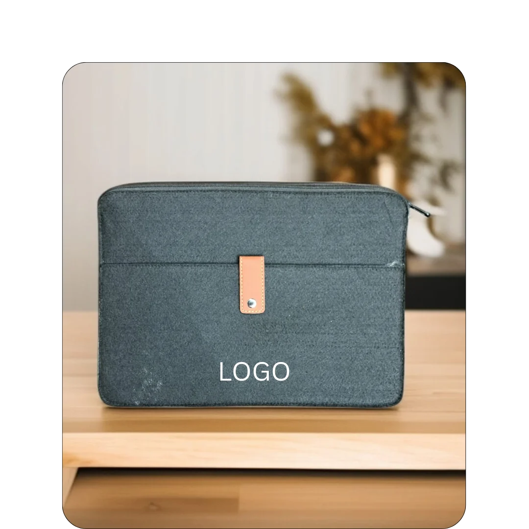 Laptop Bag Grey Canvas