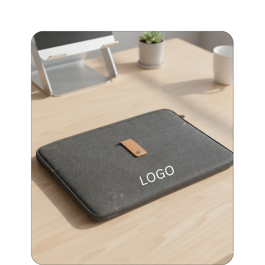 Laptop Bag Grey Canvas