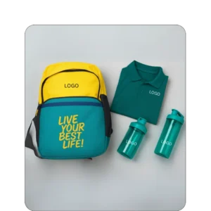Combo Set Of Bag, T-Shirt, Bottle