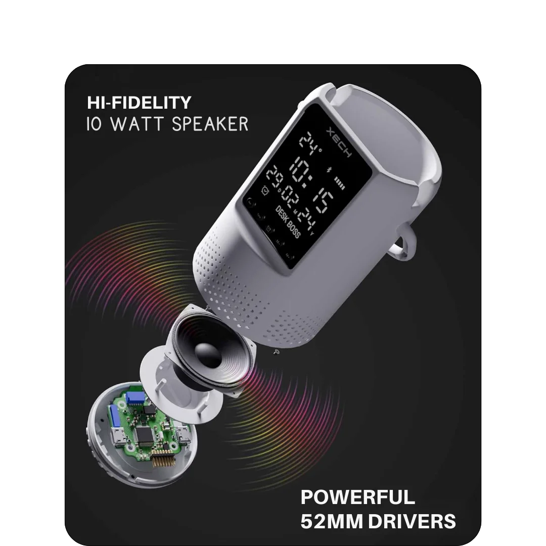 Watch 8 XECH Digital Alarm Clock with Speaker inBuilt